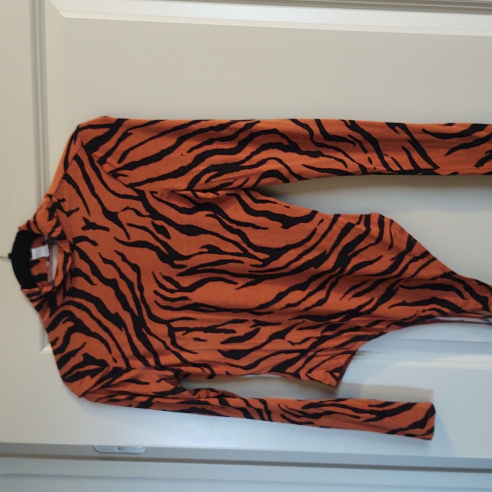 Tiger Animal print long sleeve bodysuit